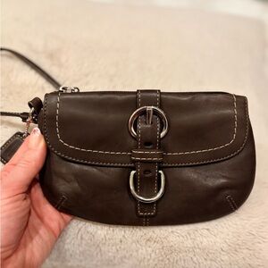 🤎 Vintage Coach Legacy Brown Supple Leather Wristlet | Early 2000s Mini Clutch